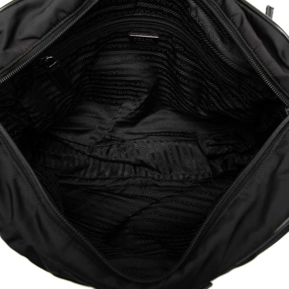 Pre-Loved Prada Saffiano Trimmed Tessuto Double Zip Crossbody - Picture 4 of 6